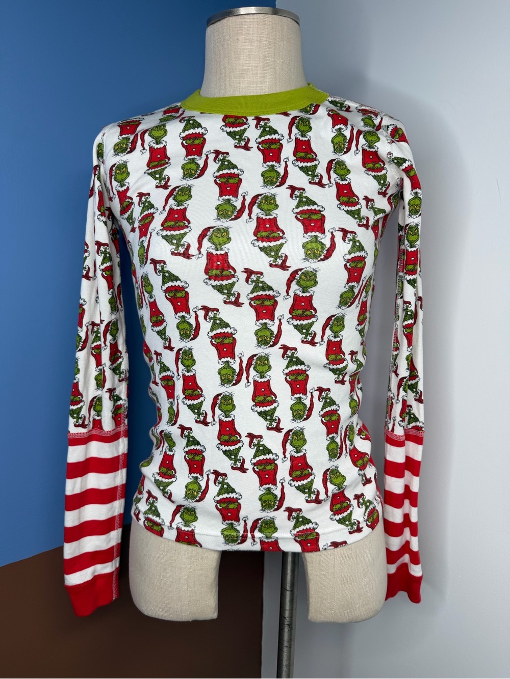 Hanna Andersson The Grinch Stole Christmas Striped Pajama Top